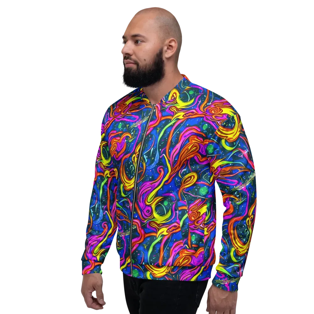 Galaxy Groove on Bomber Jacket — Left