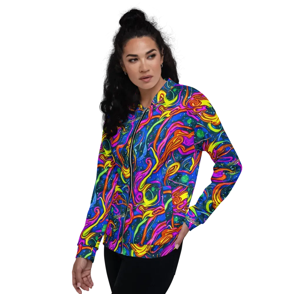 Galaxy Groove on Bomber Jacket — Left