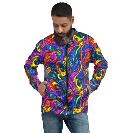 Galaxy Groove on a Bomber Jacket