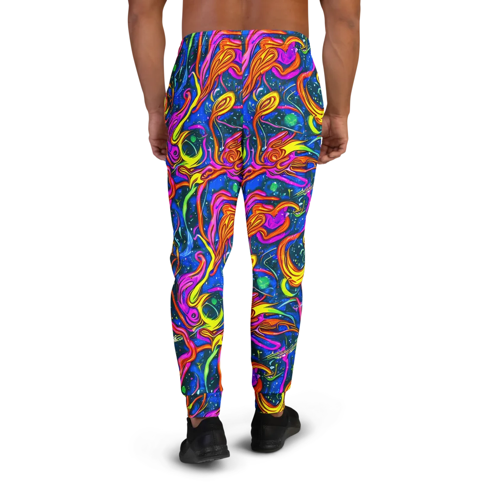 Galaxy Groove on Men's Joggers — Back