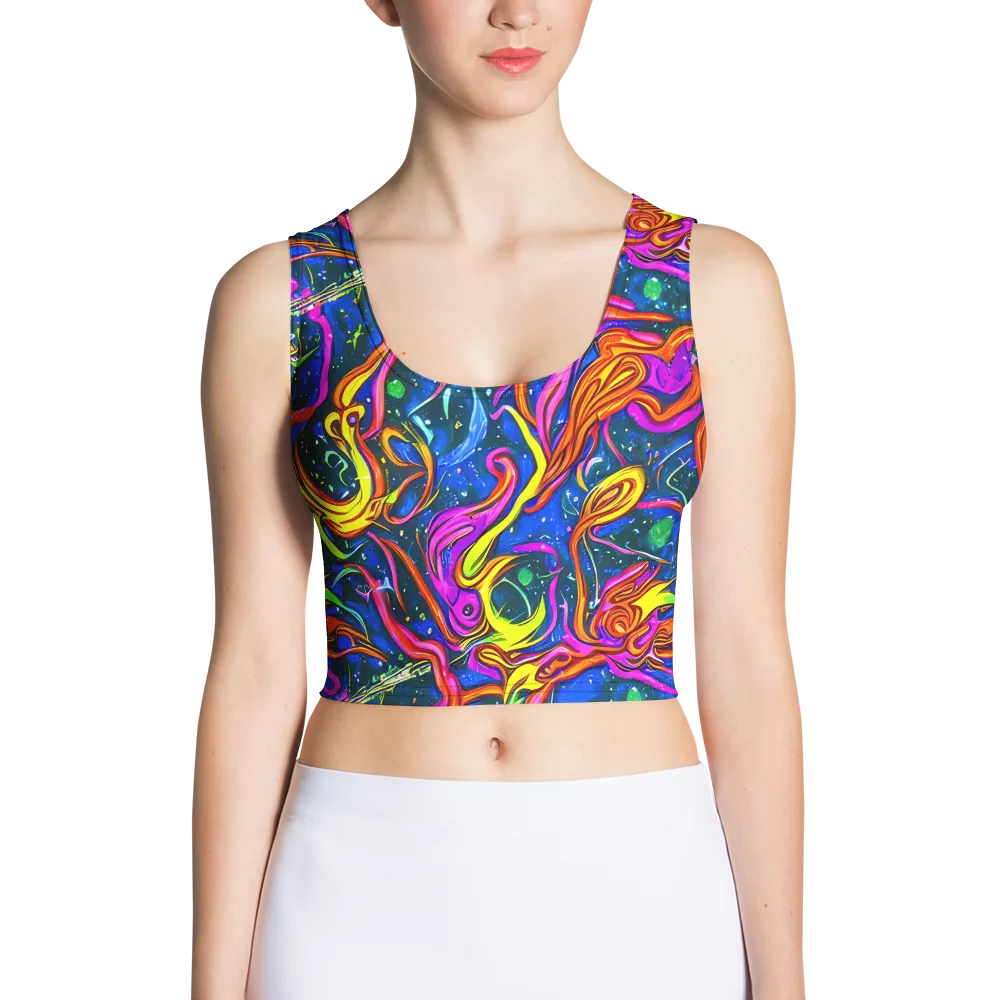 Galaxy Groove on Crop Top — Front