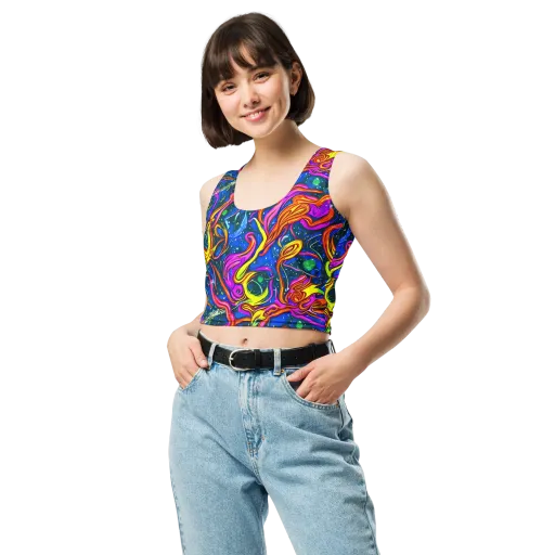 Galaxy Groove on a Crop Top