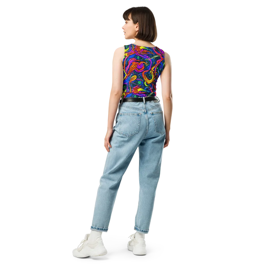 Galaxy Groove on Crop Top — Back