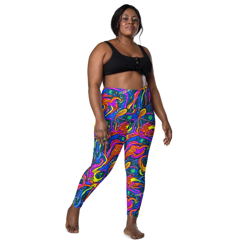 Galaxy Groove on Leggings with Pockets — Front