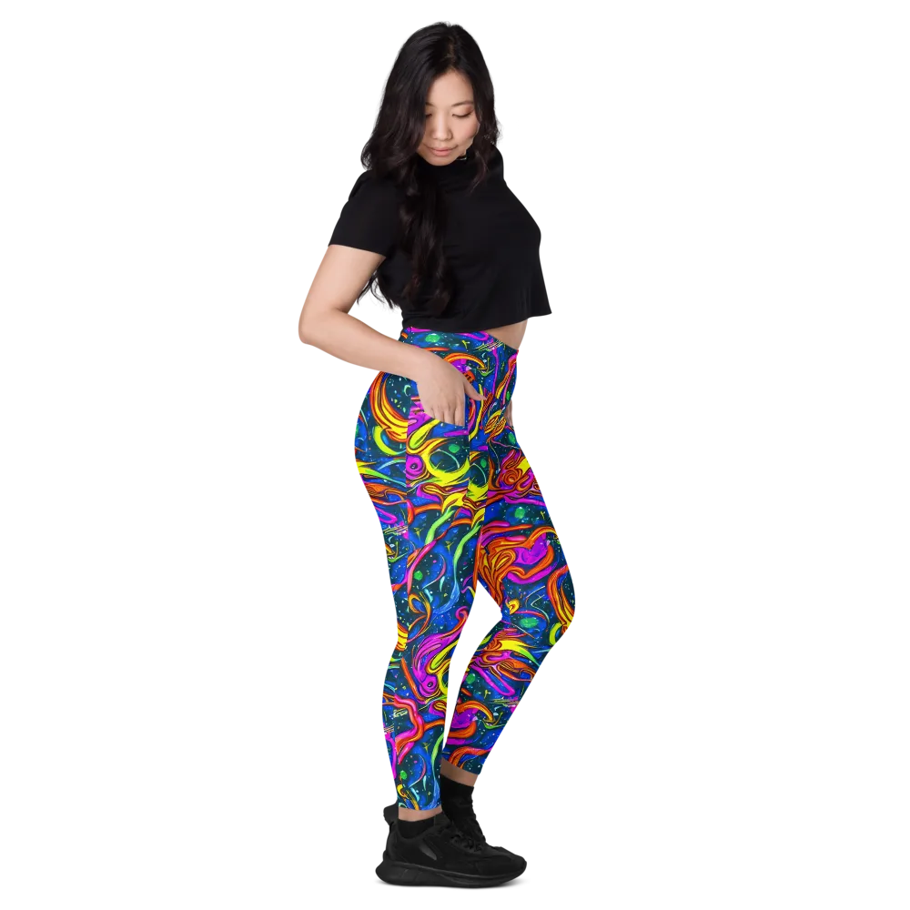 Galaxy Groove on Leggings with Pockets — Right