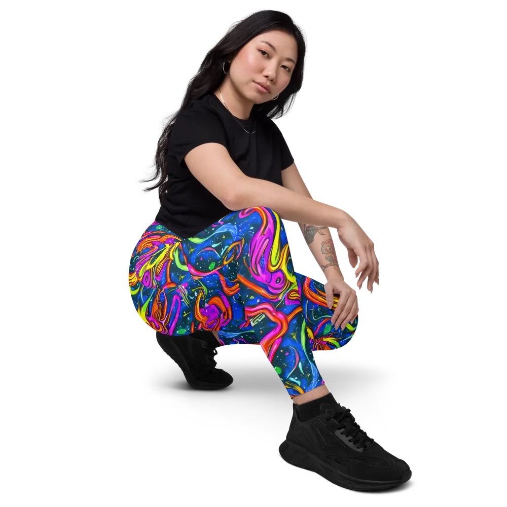 Galaxy Groove on Leggings with Pockets — Right Front