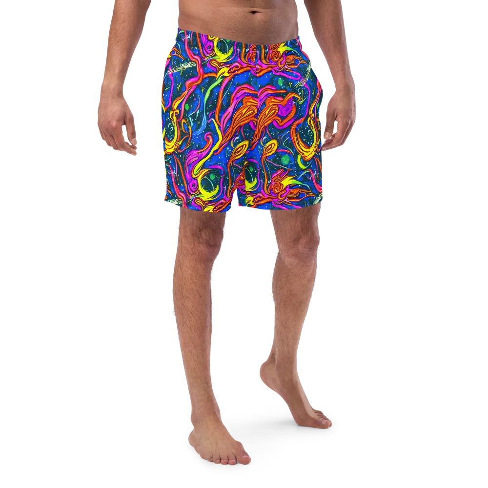 Galaxy Groove on Swim Trunks — Front