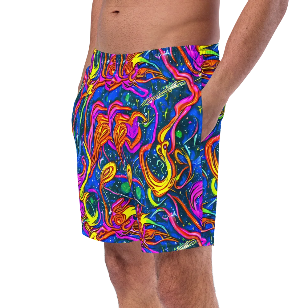Galaxy Groove on Swim Trunks — Left Front