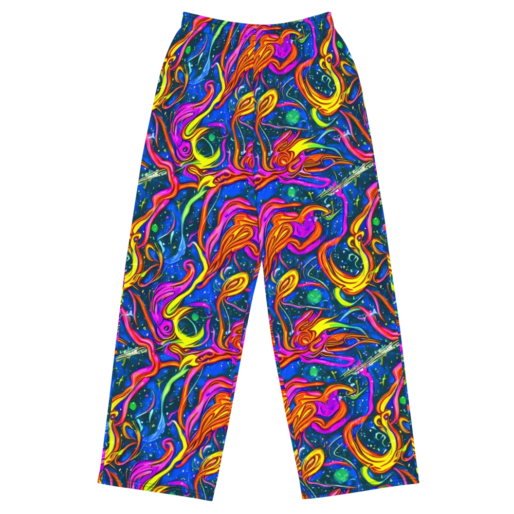 Galaxy Groove on Wide-Leg Pants — Front