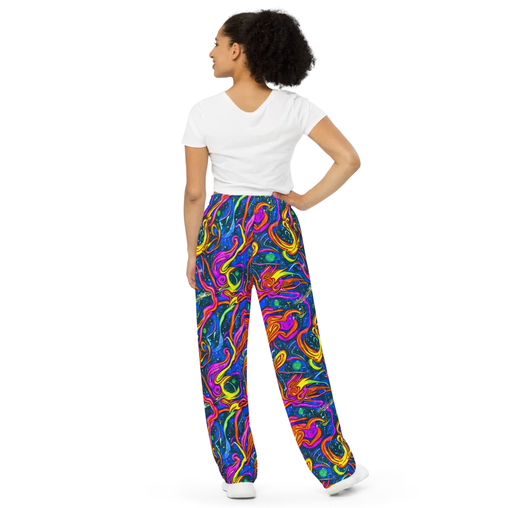 Galaxy Groove on Wide-Leg Pants — Back