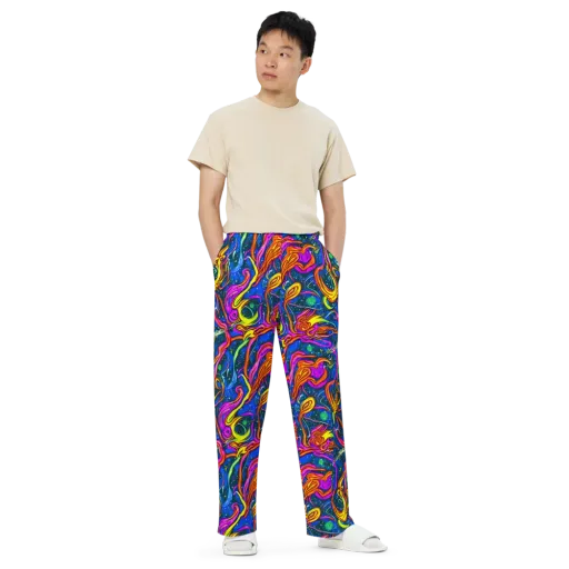Galaxy Groove on a Wide-Leg Pants