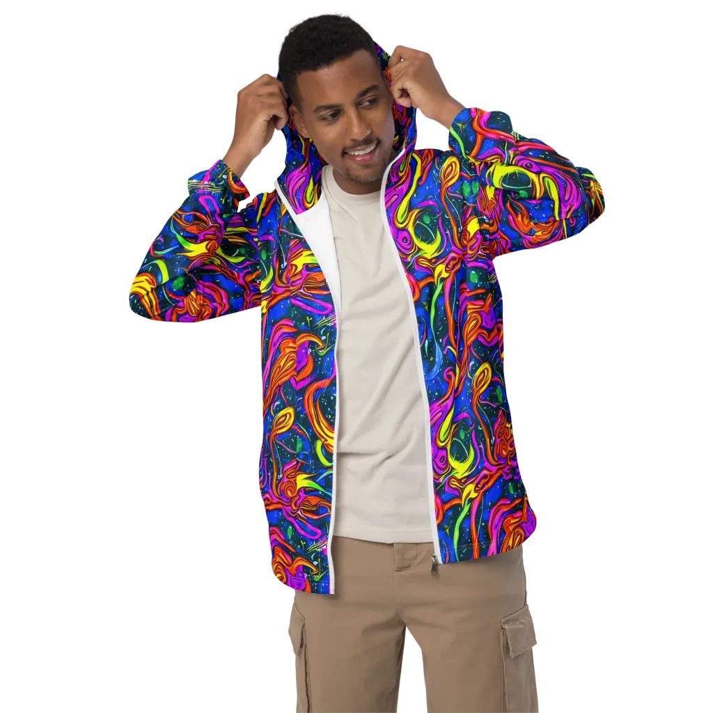 Galaxy Groove on Men's Windbreaker — Front