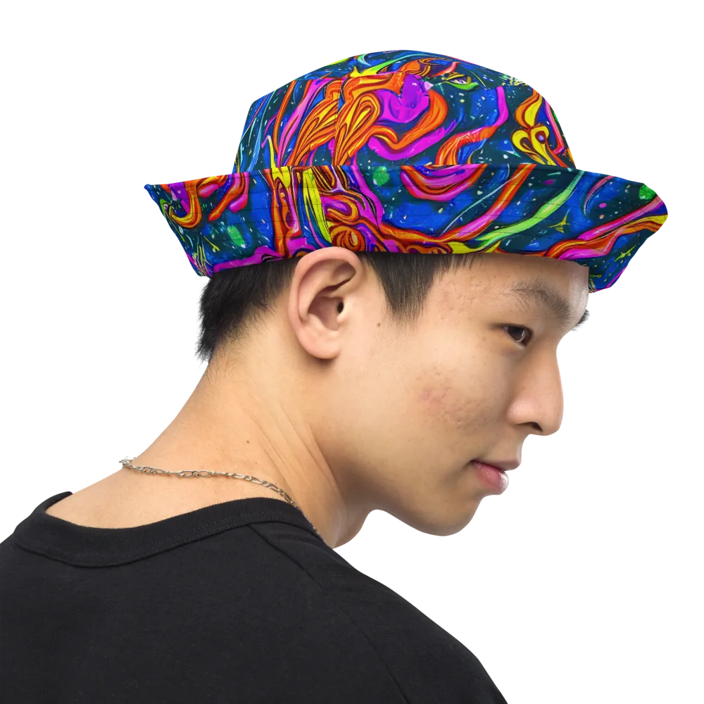 Galaxy Groove on Reversible Bucket Hat — Right Outside