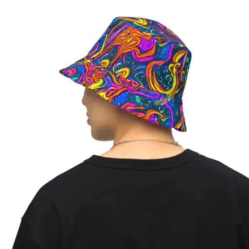 Galaxy Groove on a Reversible Bucket Hat