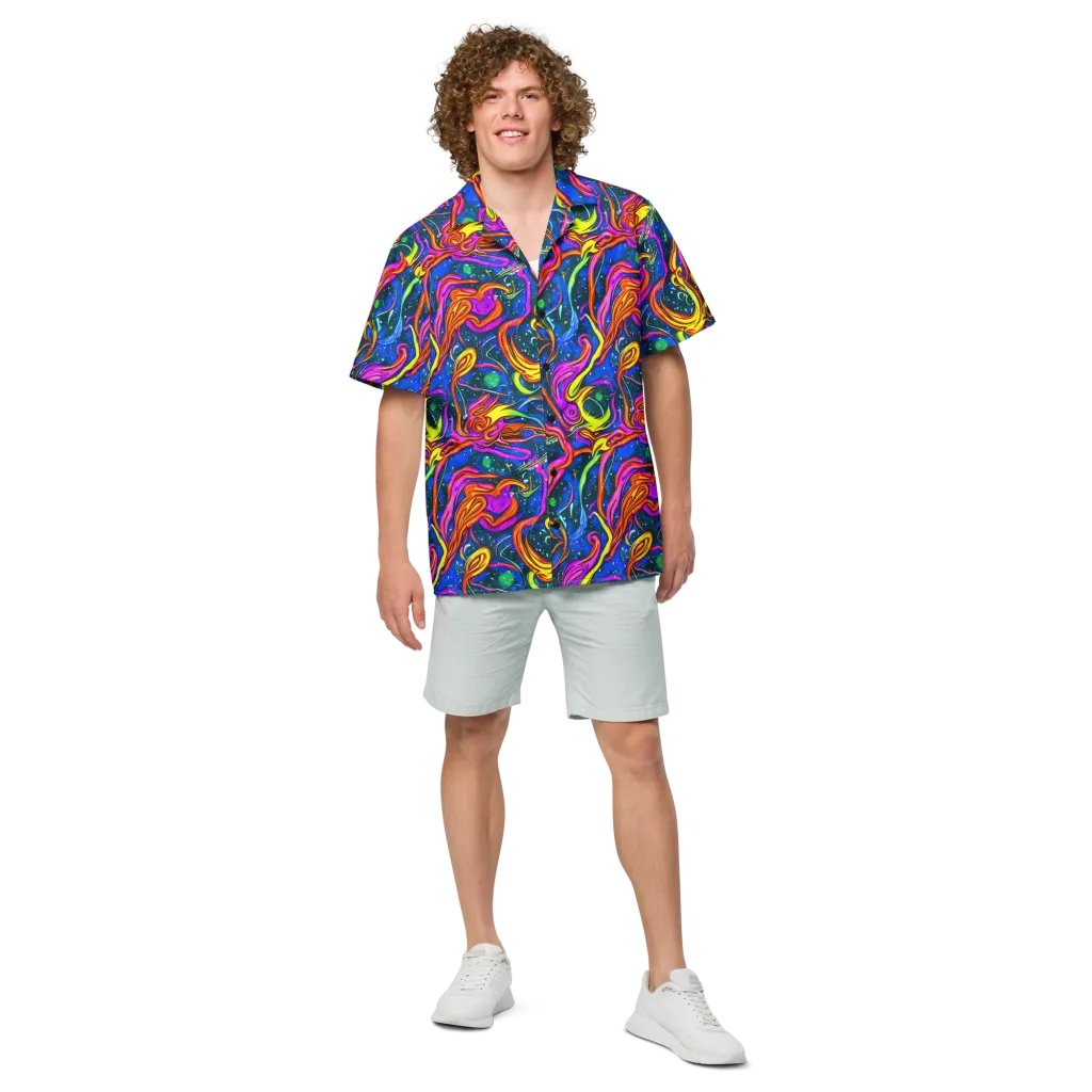 Galaxy Groove on Button Shirt — Front