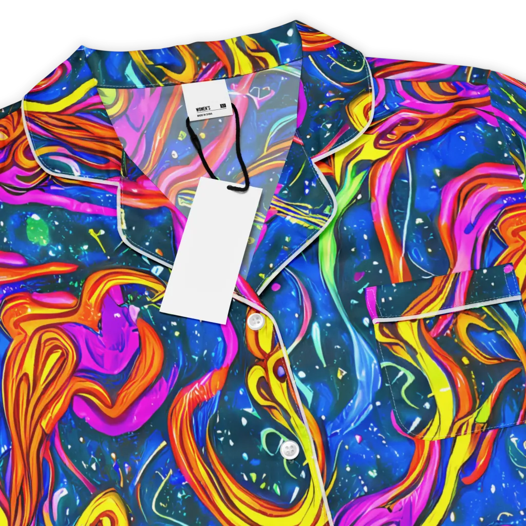 Galaxy Groove on Women's Short Sleeve Pajama Top — Product details