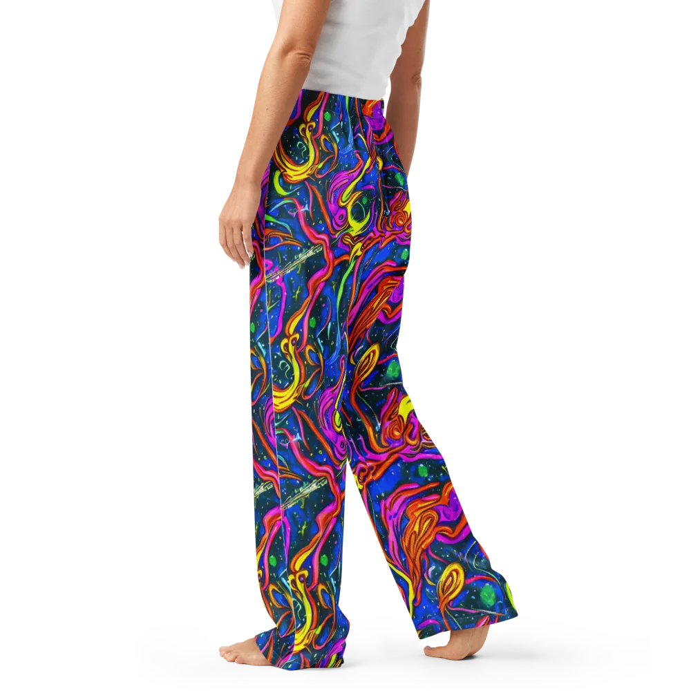 Galaxy Groove on Women's Pajama Pants — Left