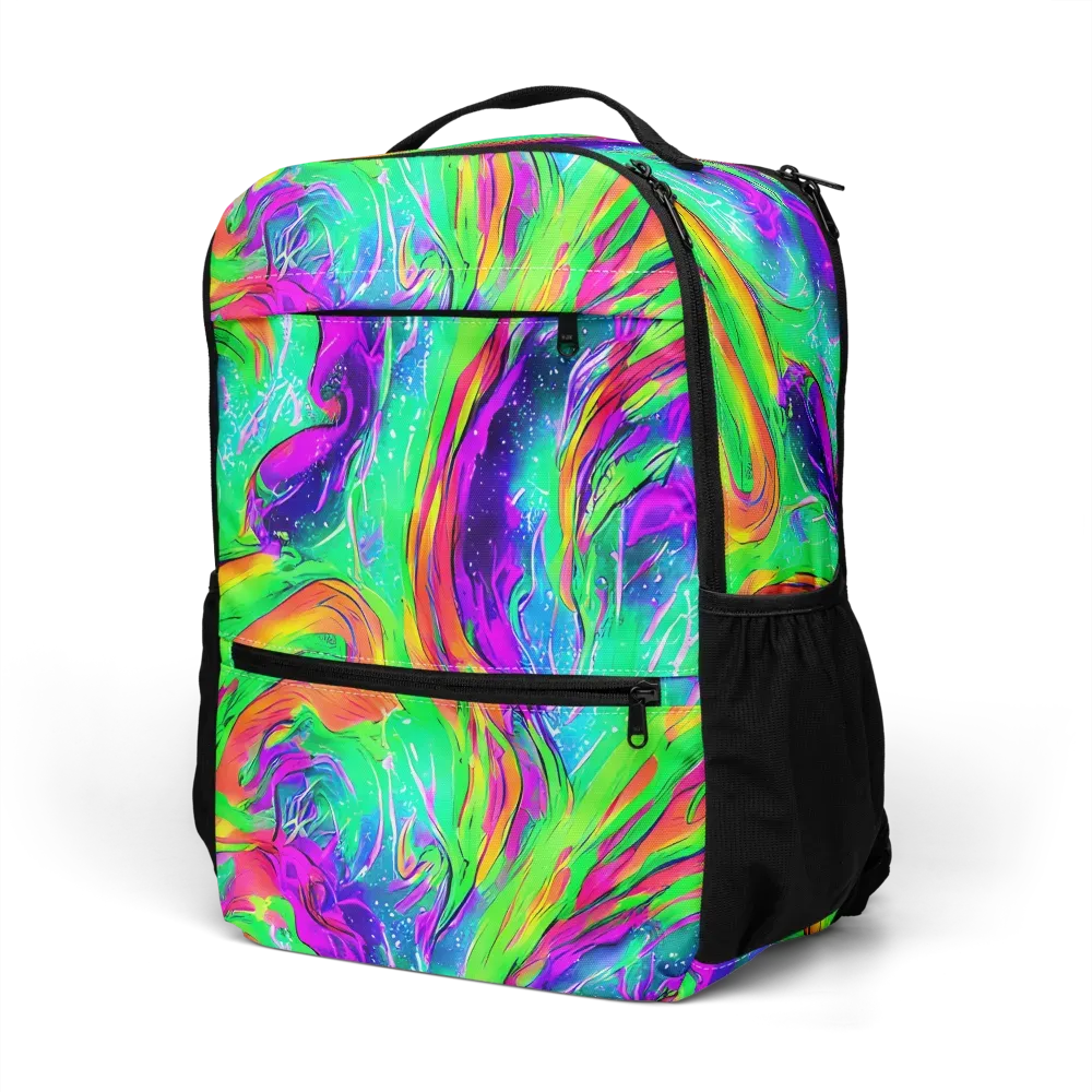 Ultraviolet Splash on Utility Backpack — Left Front
