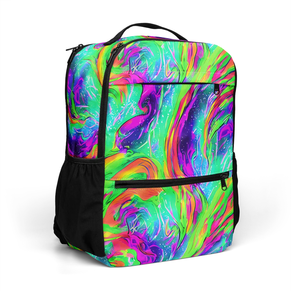 Ultraviolet Splash on Utility Backpack — Right Front