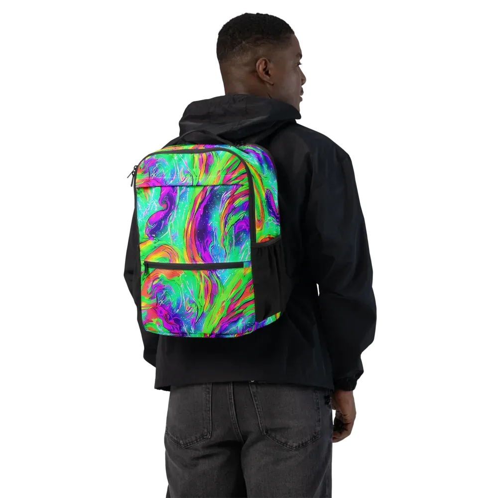 Ultraviolet Splash on Utility Backpack — Back