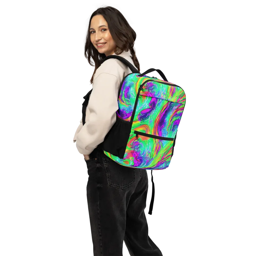 Ultraviolet Splash on Utility Backpack — Back
