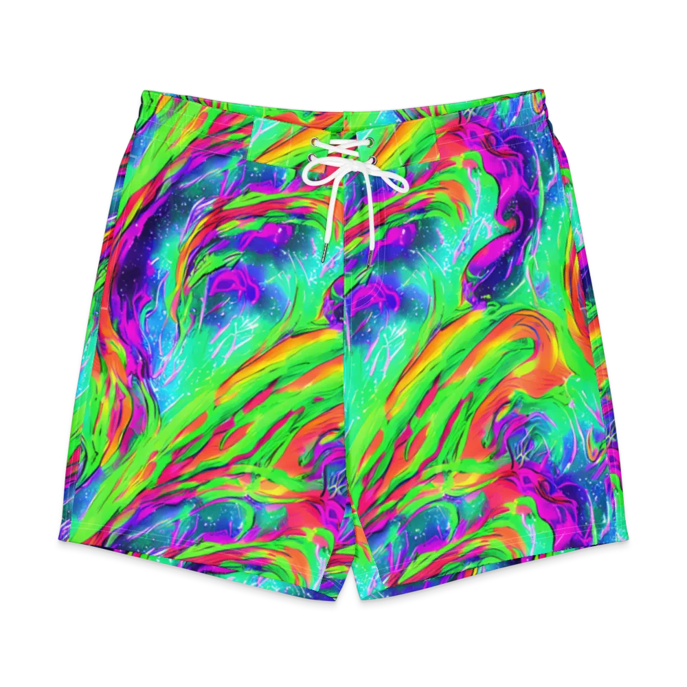 Ultraviolet Splash on Men's Board Shorts — Front