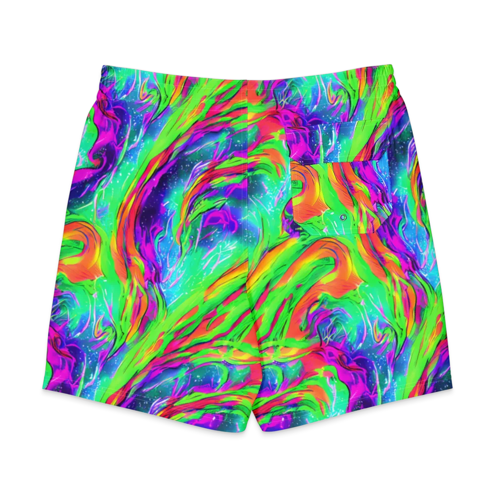Ultraviolet Splash on Men's Board Shorts — Back