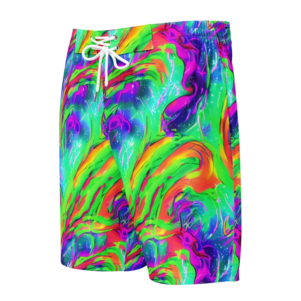 Ultraviolet Splash on Men's Board Shorts — Front