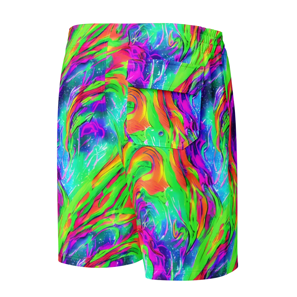Ultraviolet Splash on Men's Board Shorts — Back