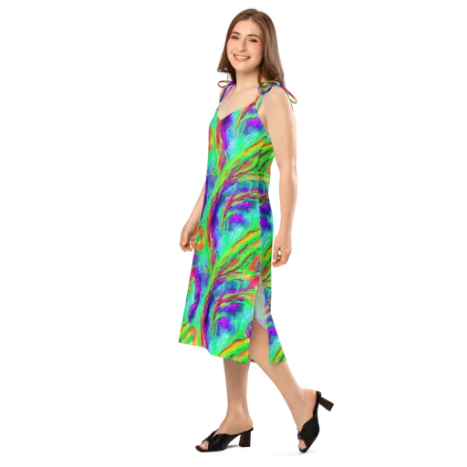 Ultraviolet Splash on a Slip Dress