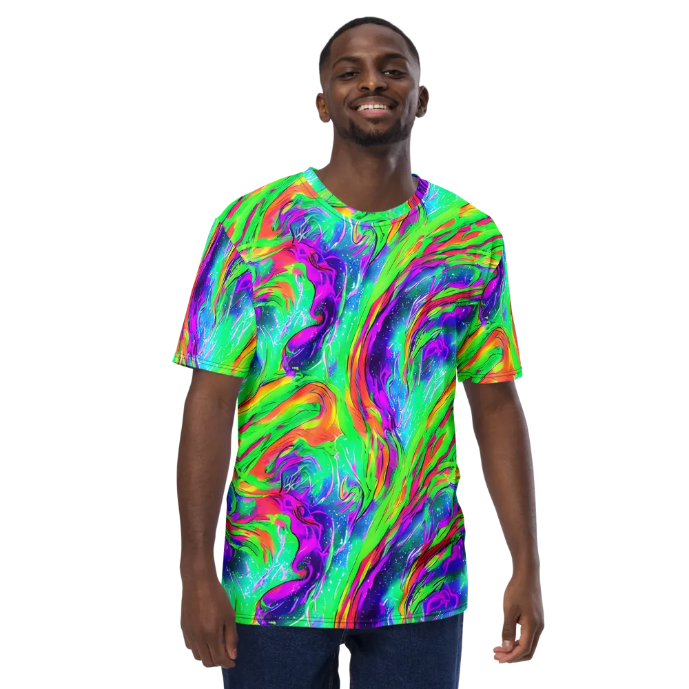 Ultraviolet Splash on Men's Crew Neck T-Shirt — Front
