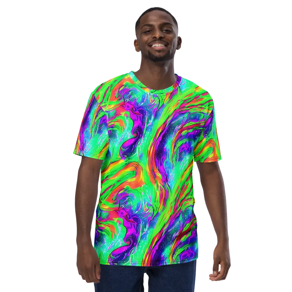 Ultraviolet Splash on Men's Crew Neck T-Shirt — Front