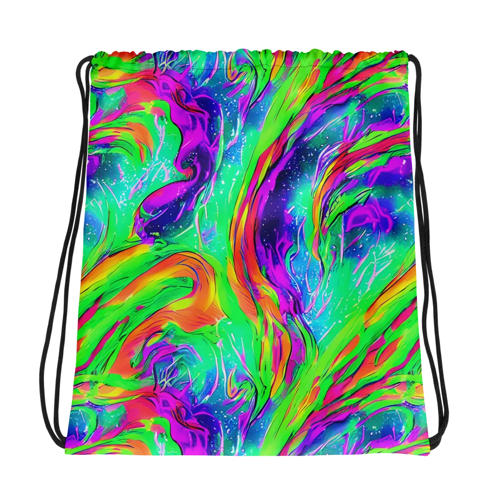 Ultraviolet Splash on Drawstring Bag — Photo