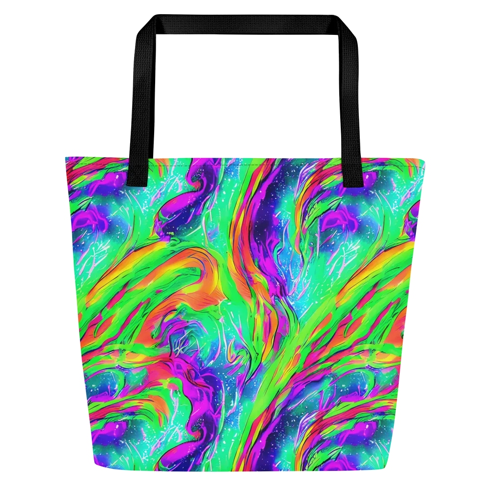 Ultraviolet Splash on Large Tote Bag W/ Pocket — Front