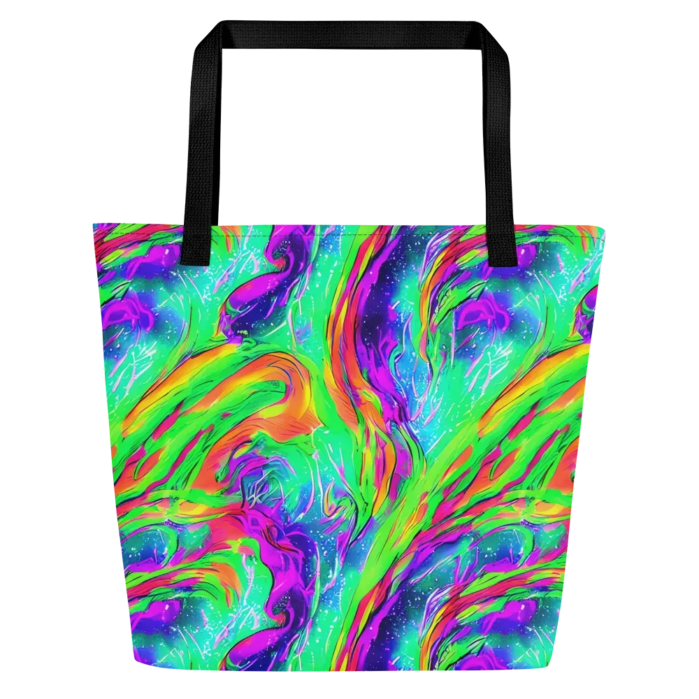 Ultraviolet Splash on Large Tote Bag W/ Pocket — Front