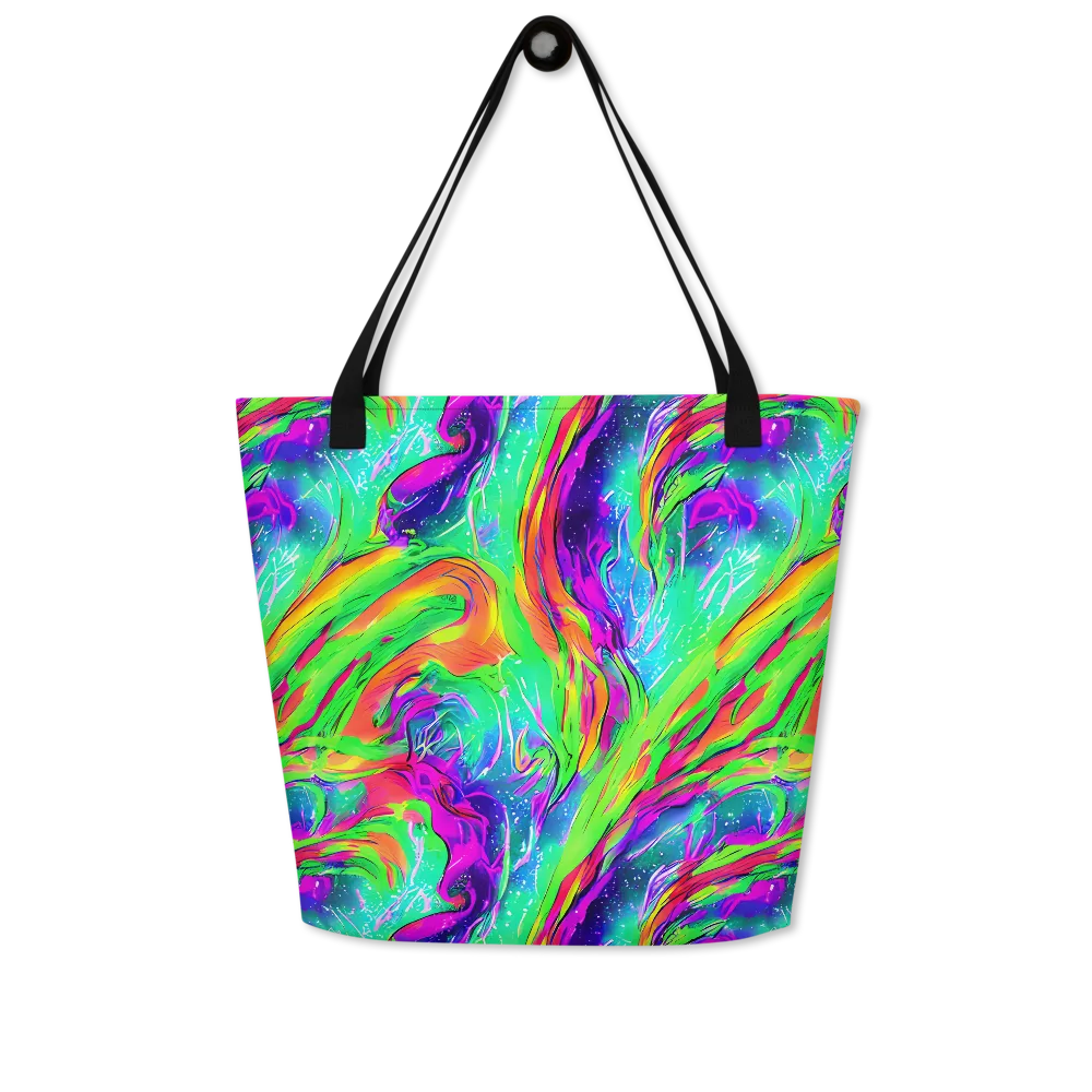 Ultraviolet Splash on Large Tote Bag W/ Pocket — Front