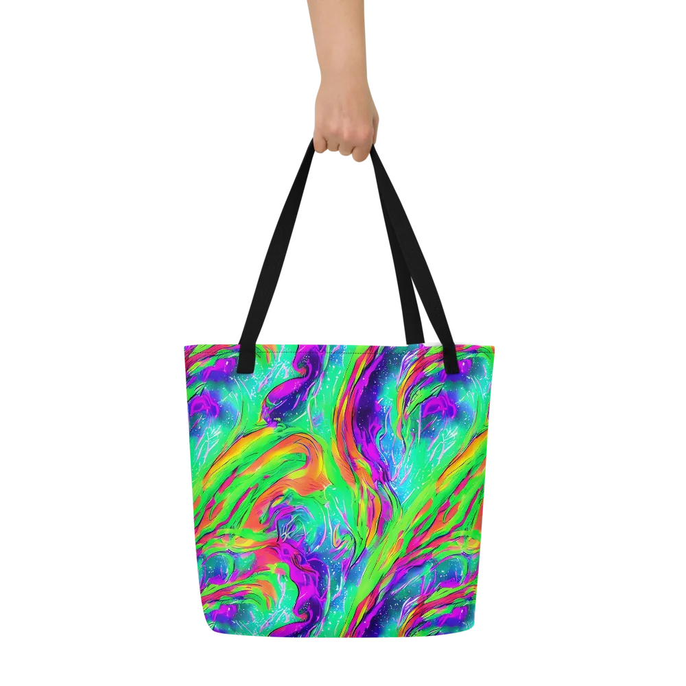 Ultraviolet Splash on Large Tote Bag W/ Pocket — Front