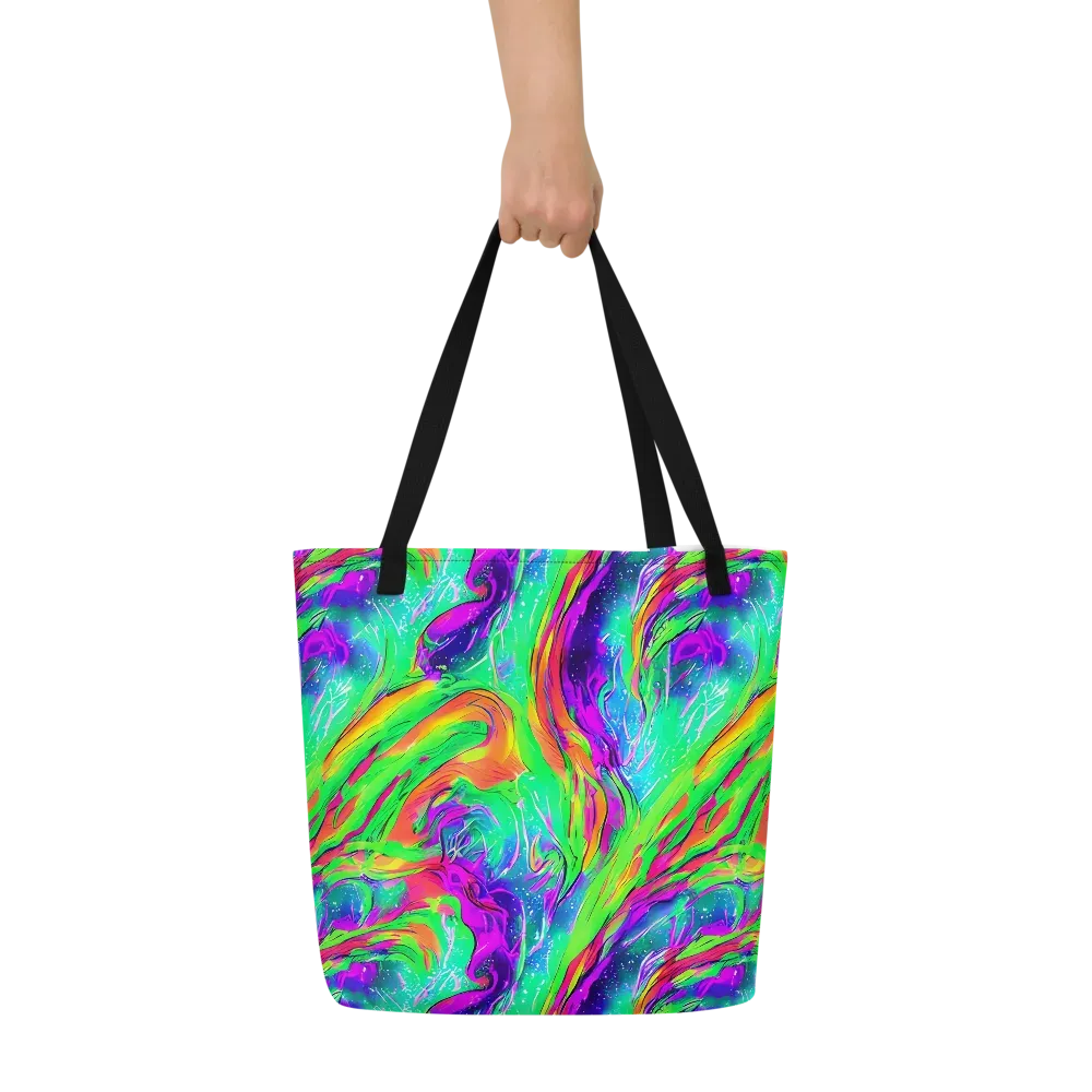 Ultraviolet Splash on Large Tote Bag W/ Pocket — Front