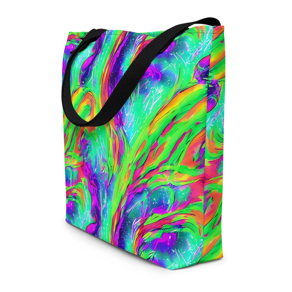 Ultraviolet Splash on Large Tote Bag W/ Pocket — Front