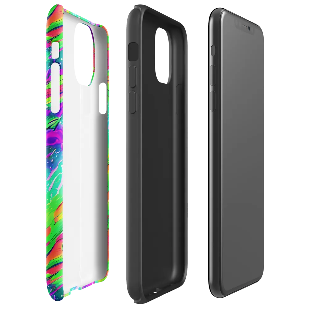 Ultraviolet Splash on Tough Case for iPhone® — Right