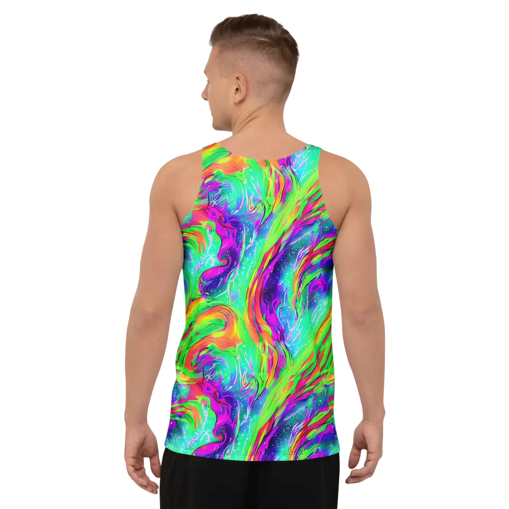 Ultraviolet Splash on Men's Tank Top — Back