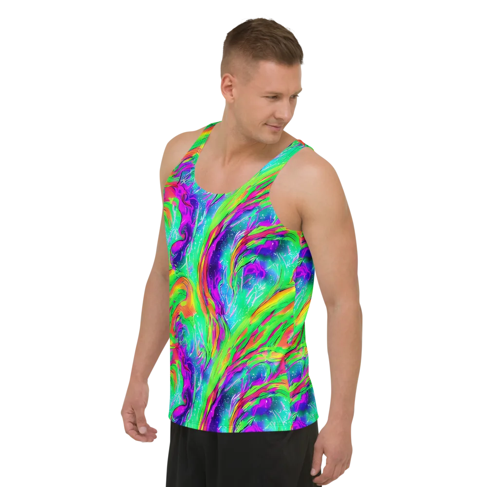 Ultraviolet Splash on Men's Tank Top — Left Front