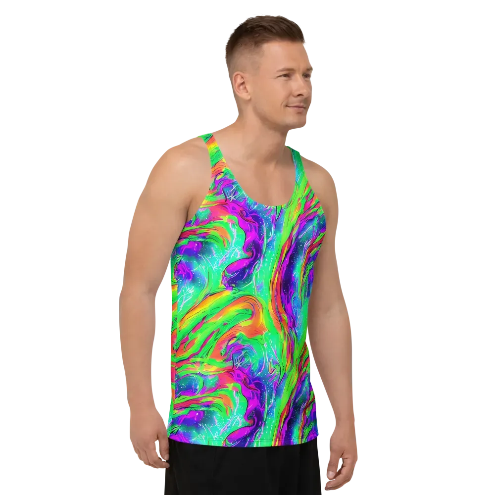 Ultraviolet Splash on Men's Tank Top — Right Front