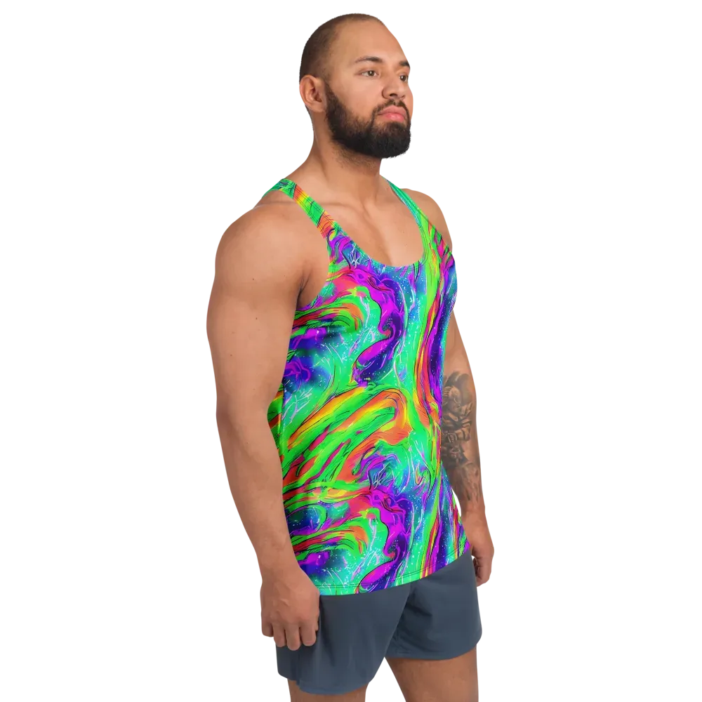 Ultraviolet Splash on Men's Tank Top — Right Front