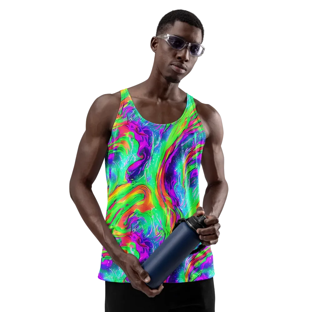 Ultraviolet Splash on Men's Tank Top — Front