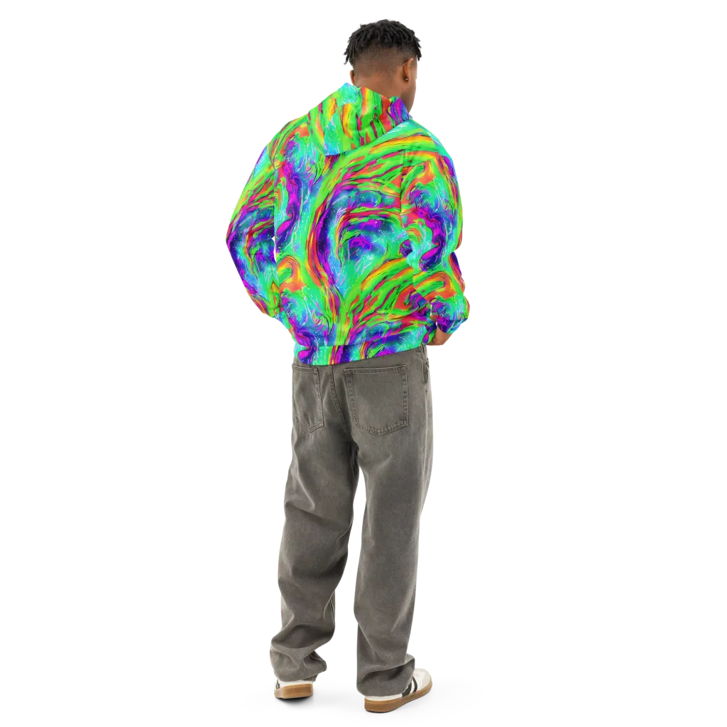 Ultraviolet Splash on Cotton Hoodie — Back