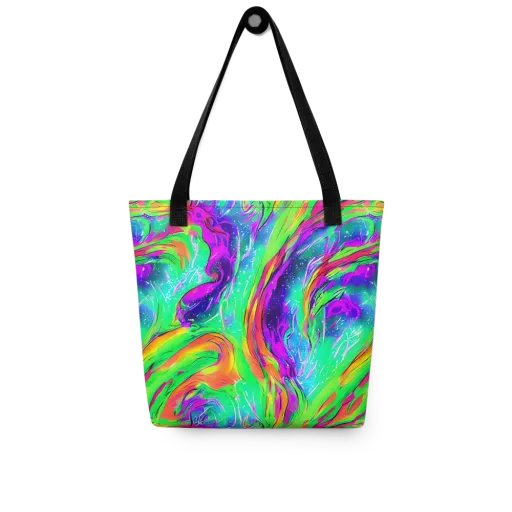 Ultraviolet Splash on a Tote Bag