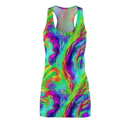 Ultraviolet Splash on a Racerback Dress
