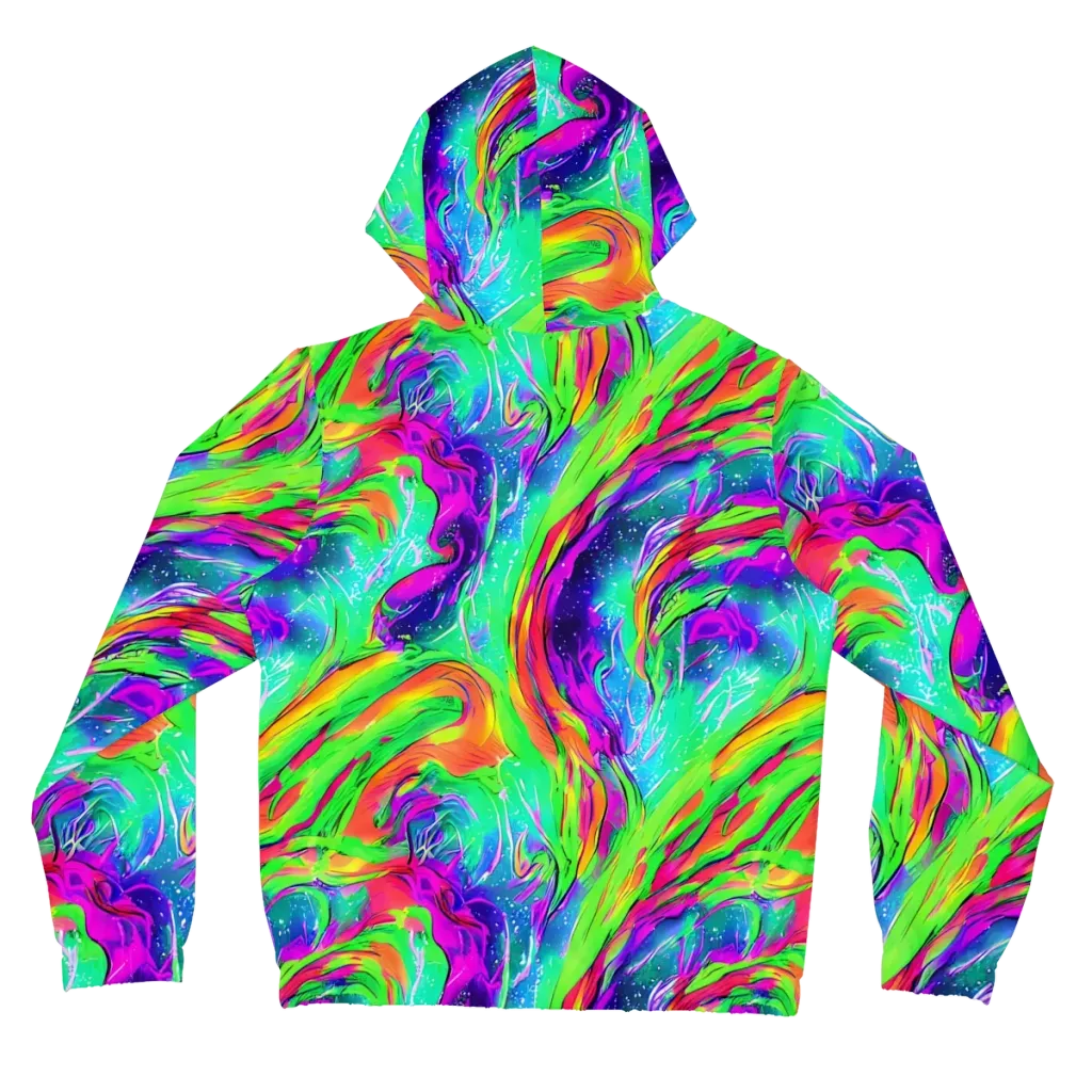Ultraviolet Splash on Women's Full-Zip Hoodie — Back