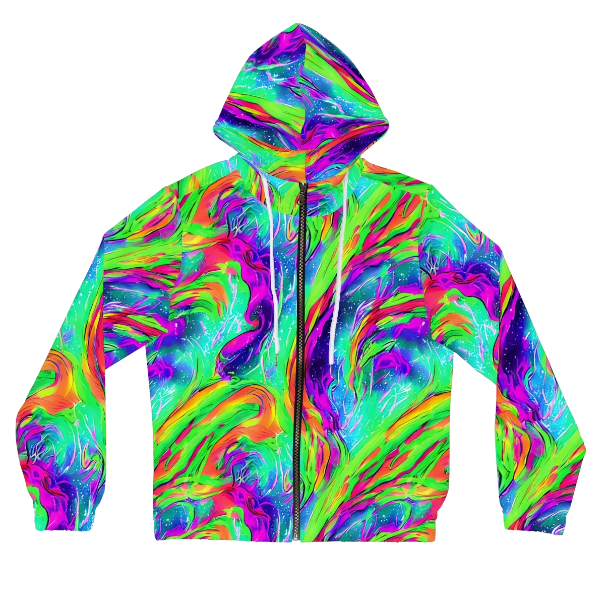 Ultraviolet Splash on Women's Full-Zip Hoodie — Front